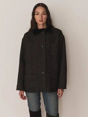 Dôen Pascual Jacket in Charcoal Herringbone